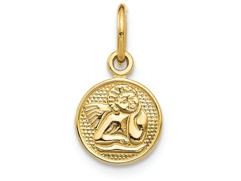 FJC Finejewelers 14k Yellow Gold Small Polished Angel Charm