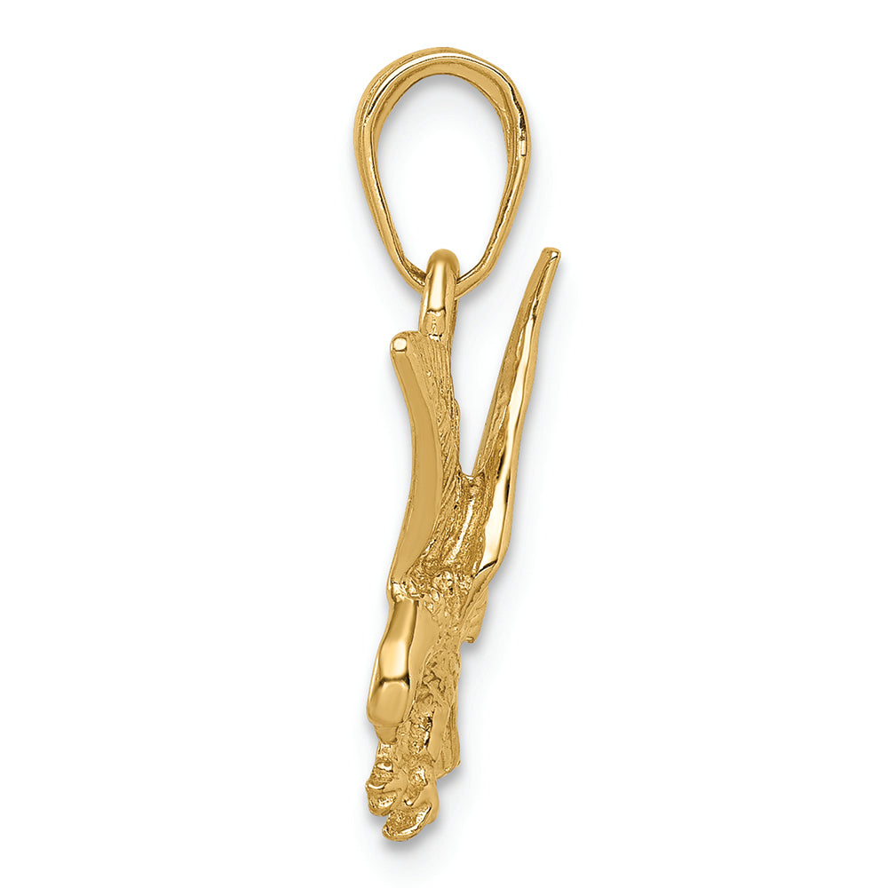 FJC Finejewelers 14k Yellow Gold Eagle Landing Charm