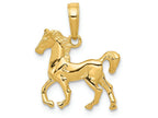 FJC Finejewelers 14k Yellow Gold Standing Horse Charm