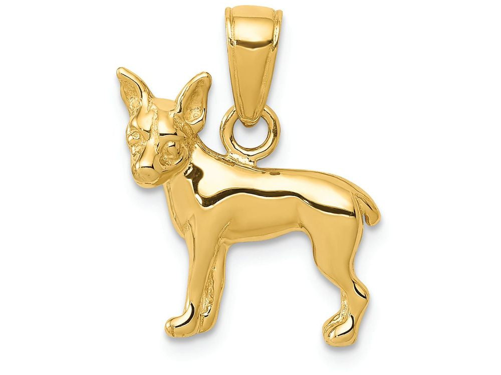 FJC Finejewelers 14k Yellow Gold Chihuahua Dog Charm