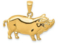FJC Finejewelers 14k Yellow Gold Pot Belly Pig Charm