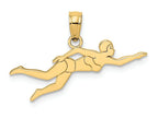 FJC Finejewelers 14k Yellow Gold Female Swimmer Charm