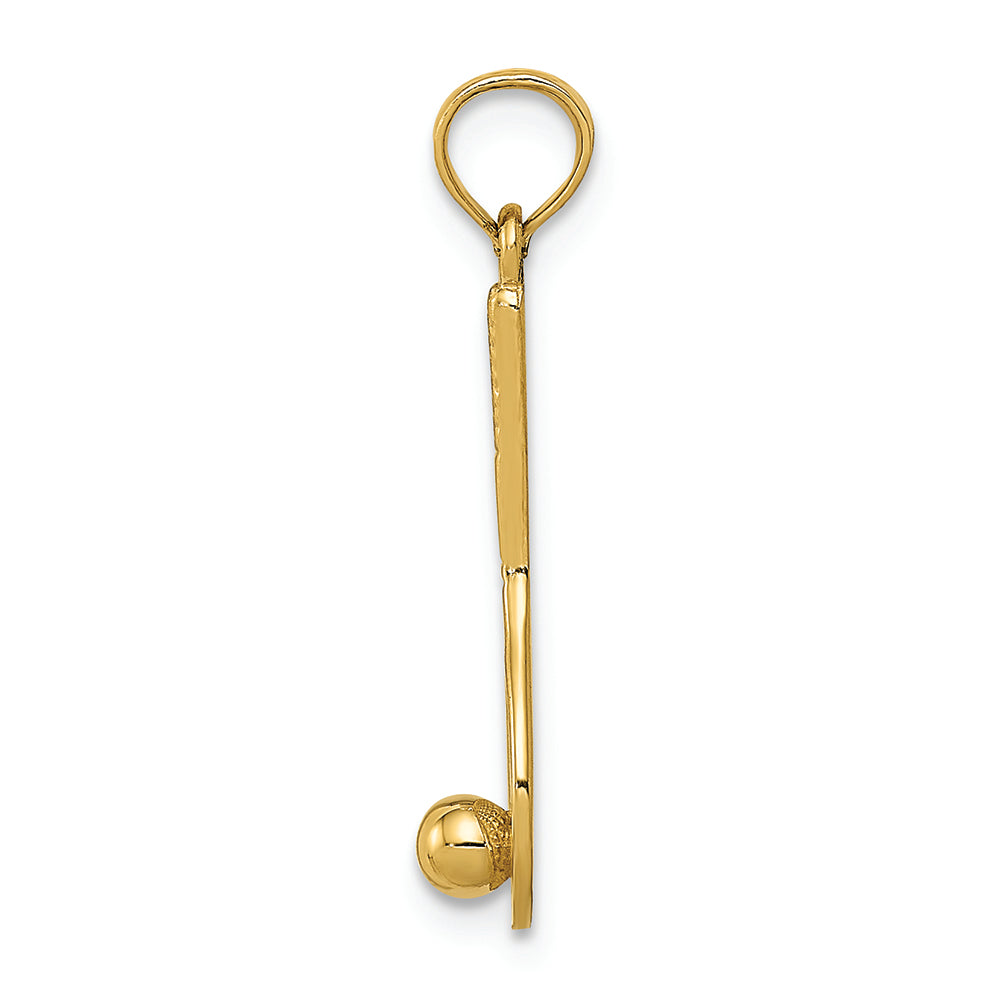 FJC Finejewelers 14k Yellow Gold Tennis Racquet And Ball Charm