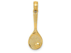 FJC Finejewelers 14k Yellow Gold Tennis Racquet And Ball Charm