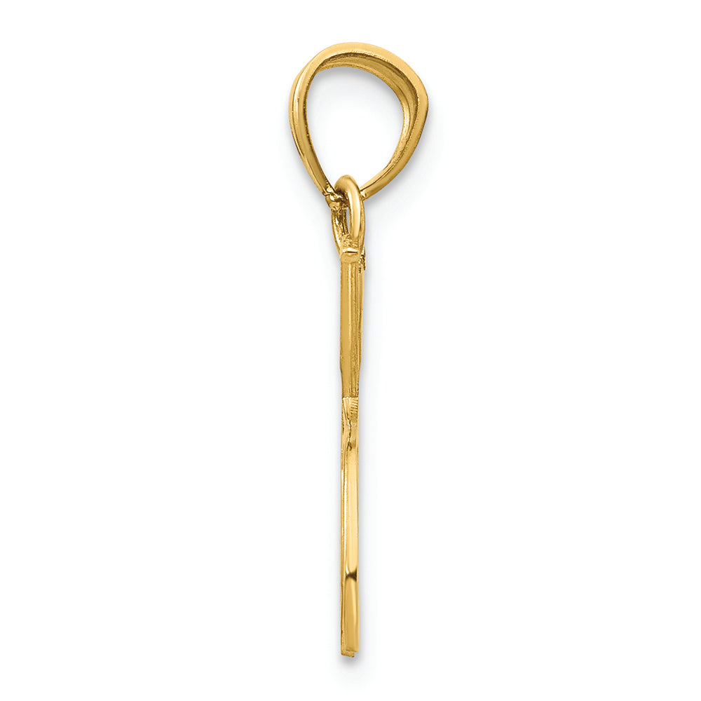 FJC Finejewelers 14k Yellow Gold Double Tennis Racquet Charm