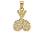 FJC Finejewelers 14k Yellow Gold Double Tennis Racquet Charm