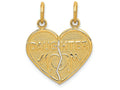 FJC Finejewelers 14k Yellow Gold Break-apart Mom Daughter Charm