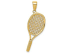 FJC Finejewelers 14k Yellow Gold Solid Polished 3d Tennis Racquet Charm