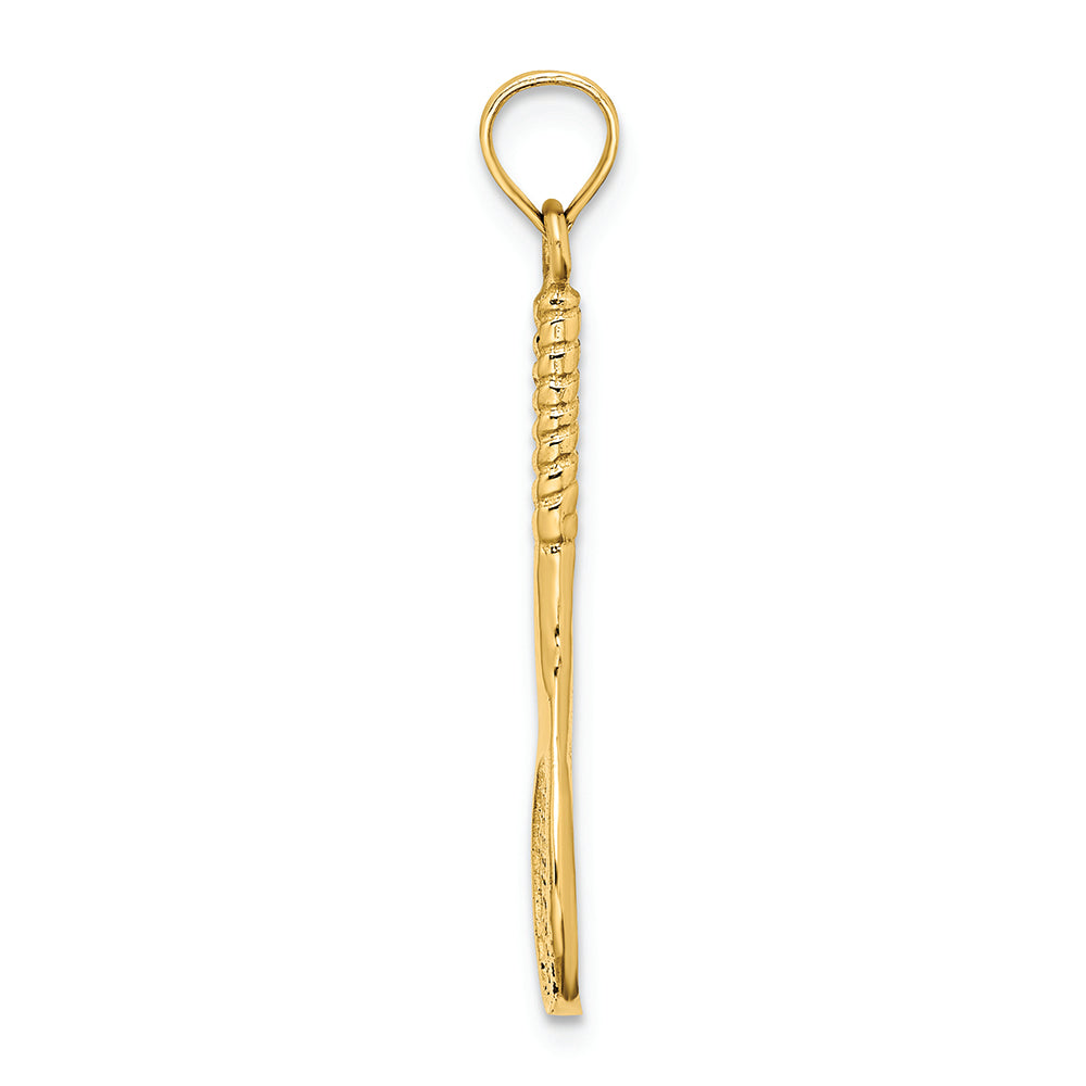 FJC Finejewelers 14k Yellow Gold 3d Tennis Racquet Charm