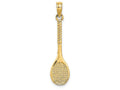 FJC Finejewelers 14k Yellow Gold 3d Tennis Racquet Charm