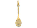 FJC Finejewelers 14k Yellow Gold 3d Tennis Racquet Charm