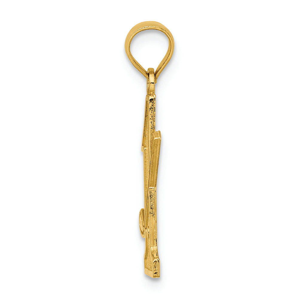 FJC Finejewelers 14k Yellow Gold Golf Club And Ball On #1 Charm