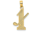 FJC Finejewelers 14k Yellow Gold Golf Club And Ball On #1 Charm