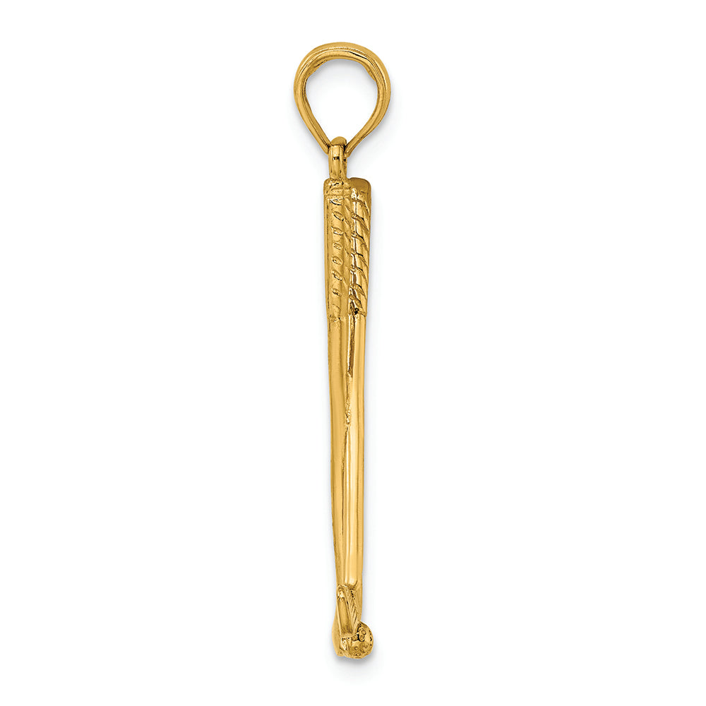 FJC Finejewelers 14k Yellow Gold 3d Double Golf Clubs with Ball Charm
