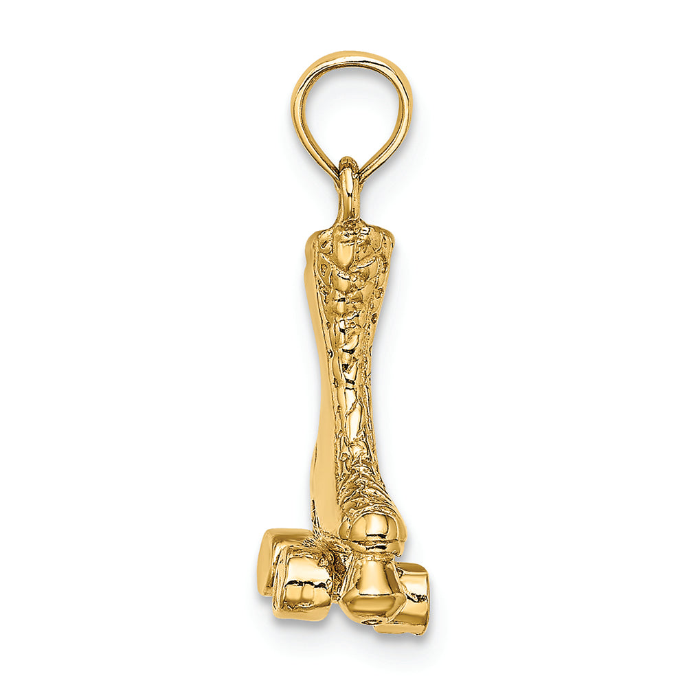 FJC Finejewelers 14k Yellow Gold 3d Roller Skate Charm