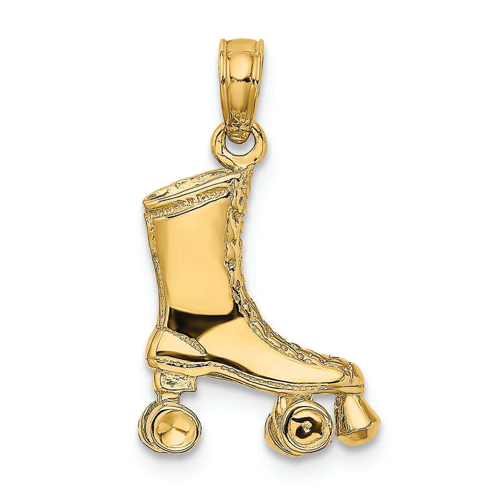 FJC Finejewelers 14k Yellow Gold 3d Roller Skate Charm