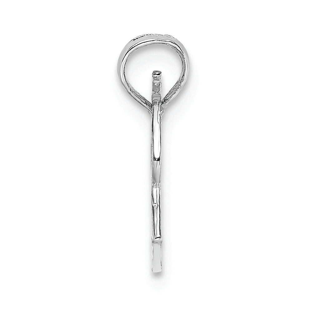 FJC Finejewelers 14k White Gold Megaphone with Handle Charm
