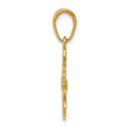 FJC Finejewelers 14k Yellow Gold Cheerleader with Pom-poms Charm