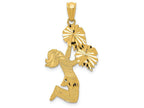 FJC Finejewelers 14k Yellow Gold Bright Cut Cheerleader Charm