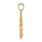 FJC Finejewelers 14k Yellow Gold 3d Jumping Cheerleader Charm