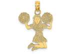 FJC Finejewelers 14k Yellow Gold Cheerleader Jumping with Pom-pom's Charm