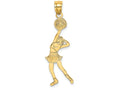 FJC Finejewelers 14k Yellow Gold Cheerleader with Hand On Head Charm