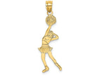 FJC Finejewelers 14k Yellow Gold Cheerleader with Hand On Head Charm