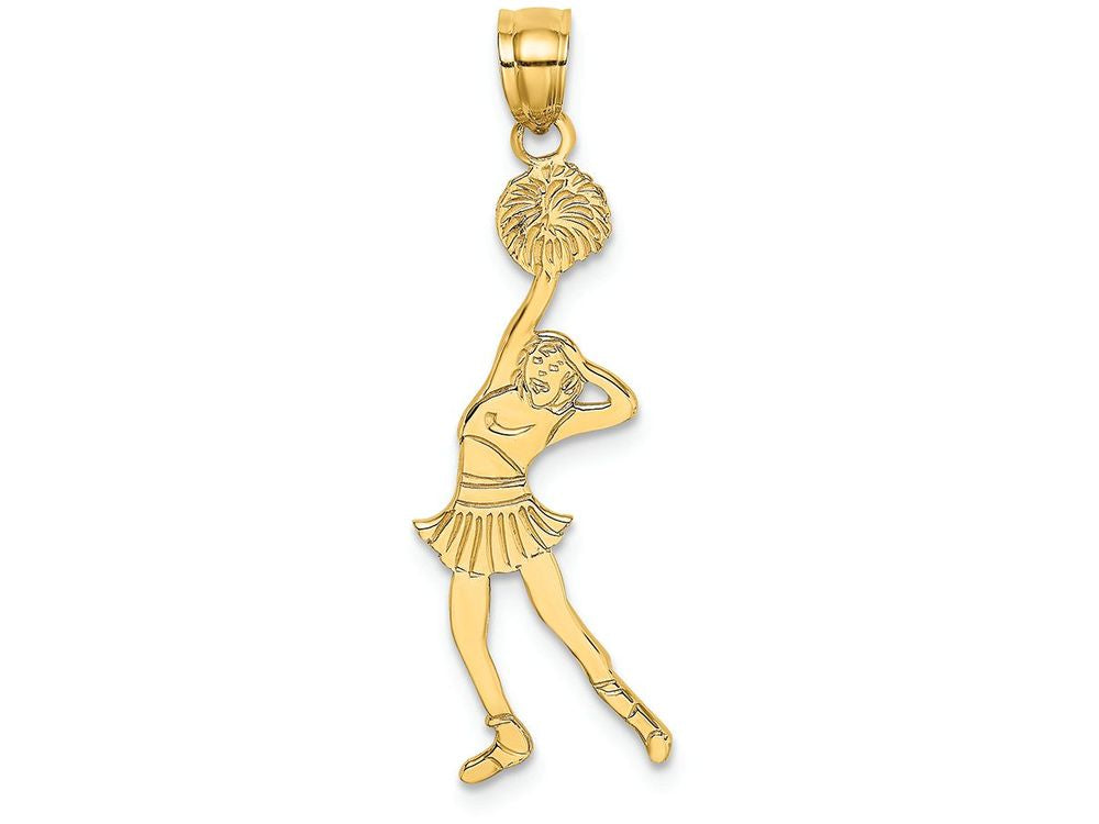 FJC Finejewelers 14k Yellow Gold Cheerleader with Hand On Head Charm