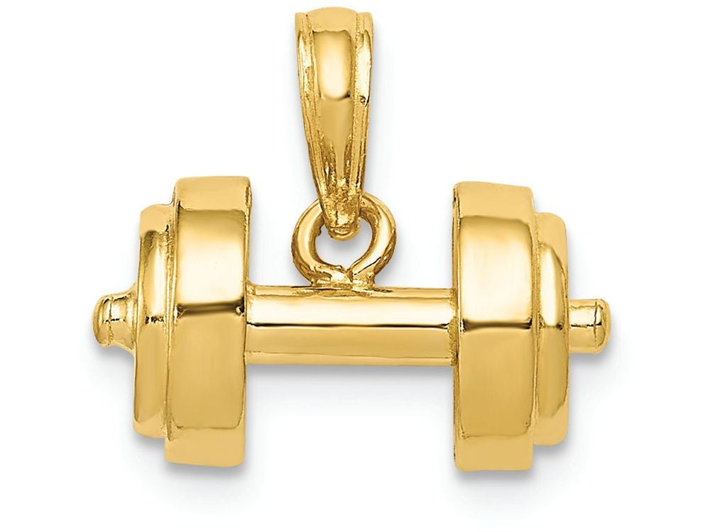 FJC Finejewelers 14k Yellow Gold 3d Single Barbell Charm