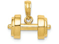 FJC Finejewelers 14k Yellow Gold 3d Single Barbell Charm