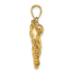 FJC Finejewelers 14k Yellow Gold 3d Bodybuilder Waist Up Charm