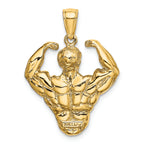 FJC Finejewelers 14k Yellow Gold 3d Bodybuilder Waist Up Charm