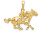 FJC Finejewelers 14k Yellow Gold Jockey On Horse Charm