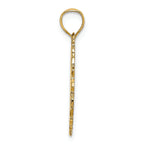FJC Finejewelers 14k Yellow Gold Dart Board And Darts In Leaf Design Charm