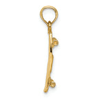 FJC Finejewelers 14k Yellow Gold 3d Skate Board Charm