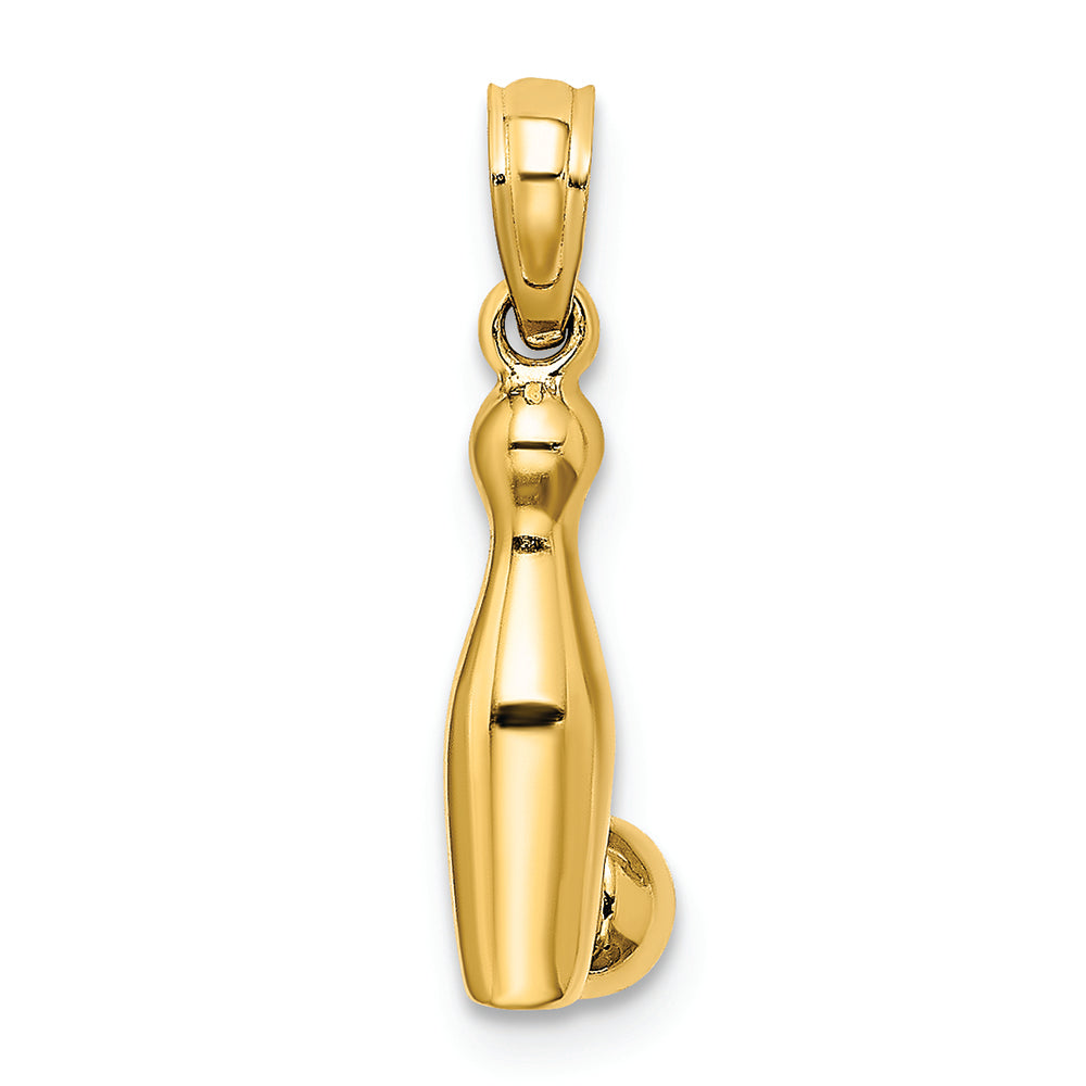 FJC Finejewelers 14k Yellow Gold 3d Bowling Pin And Ball Charm