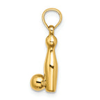 FJC Finejewelers 14k Yellow Gold 3d Bowling Pin And Ball Charm