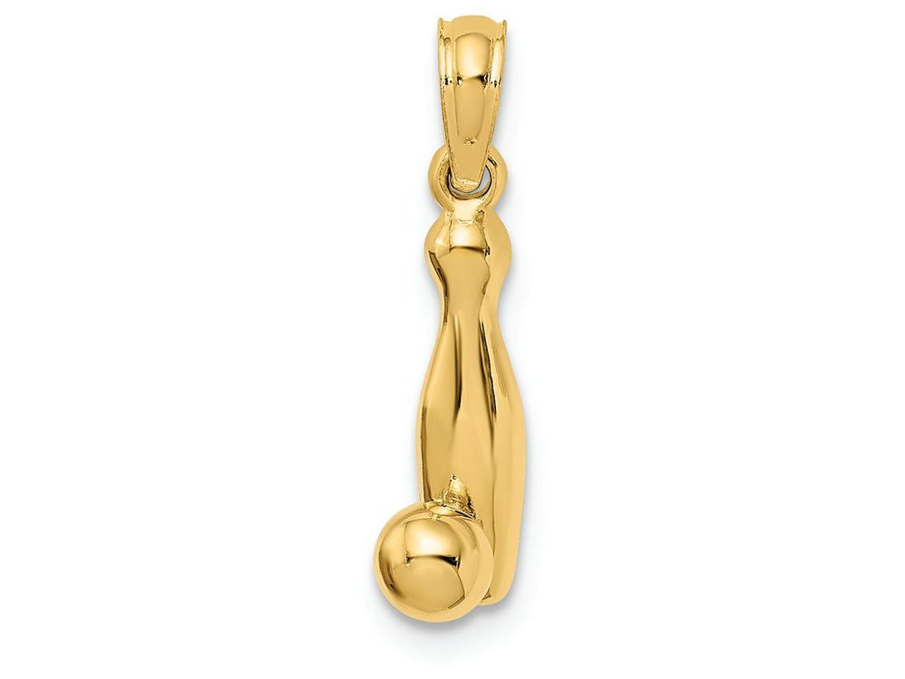 FJC Finejewelers 14k Yellow Gold 3d Bowling Pin And Ball Charm
