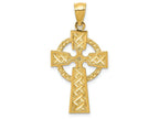 FJC Finejewelers 14k Yellow Gold Bright Cut Celtic Cross Charm