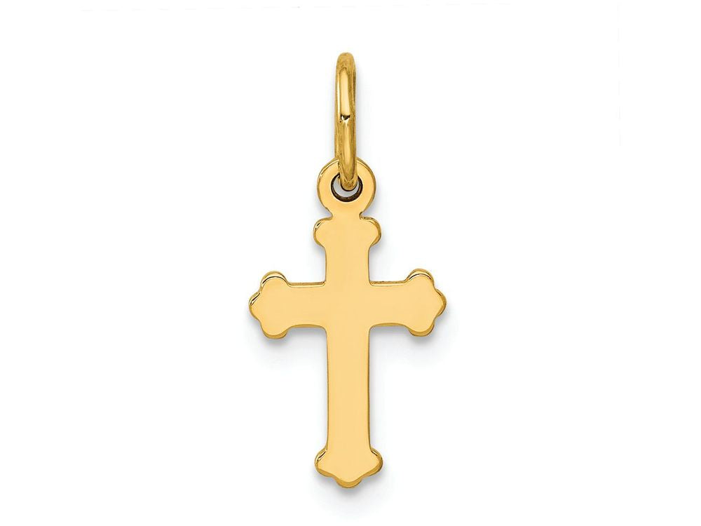 FJC Finejewelers 14k Yellow Gold Mini Polished Cross Charm
