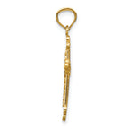 FJC Finejewelers 14k with with Rhodium Budded Cross Charm