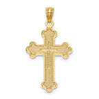FJC Finejewelers 14k Yellow Gold Budded Cross Charm