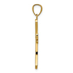 FJC Finejewelers 14k Yellow Gold Budded Cross Charm