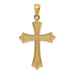 FJC Finejewelers 14k Yellow Gold Budded Cross Charm