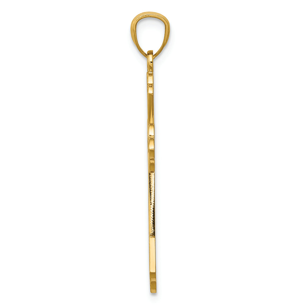 FJC Finejewelers 14k Yellow Gold Bright Cut Cross Charm
