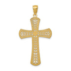 FJC Finejewelers 14k Yellow Gold Bright Cut Filigree Cross Charm