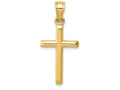 FJC Finejewelers 14k Yellow Gold Polished Hollow Cross Charm
