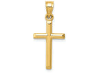 FJC Finejewelers 14k Yellow Gold Polished Hollow Cross Charm