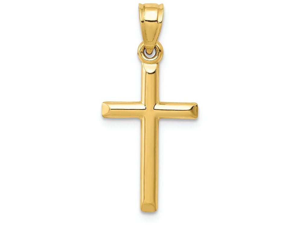 FJC Finejewelers 14k Yellow Gold Polished Hollow Cross Charm