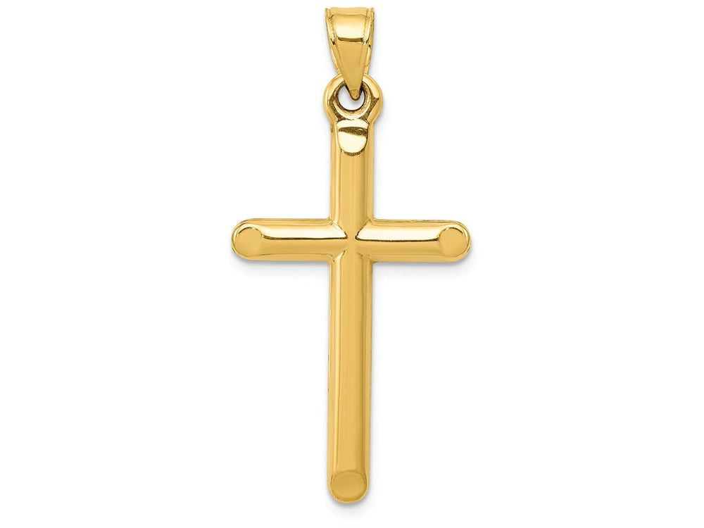 FJC Finejewelers 14k Yellow Gold 3d Hollow Cross Charm